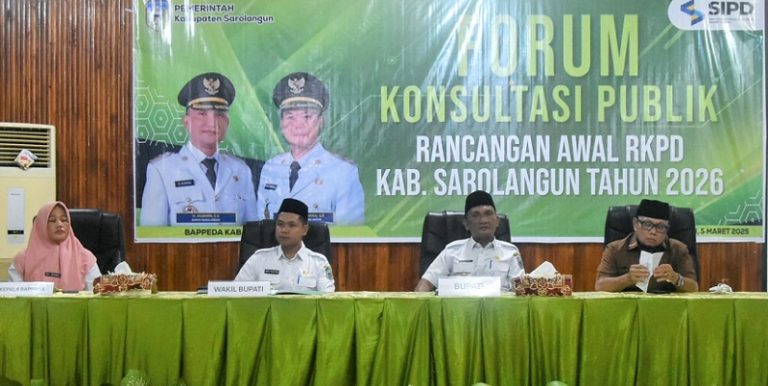 Bappeda Sarolangun Gelar Konsultasi Publik RKPD Tahun 2026
