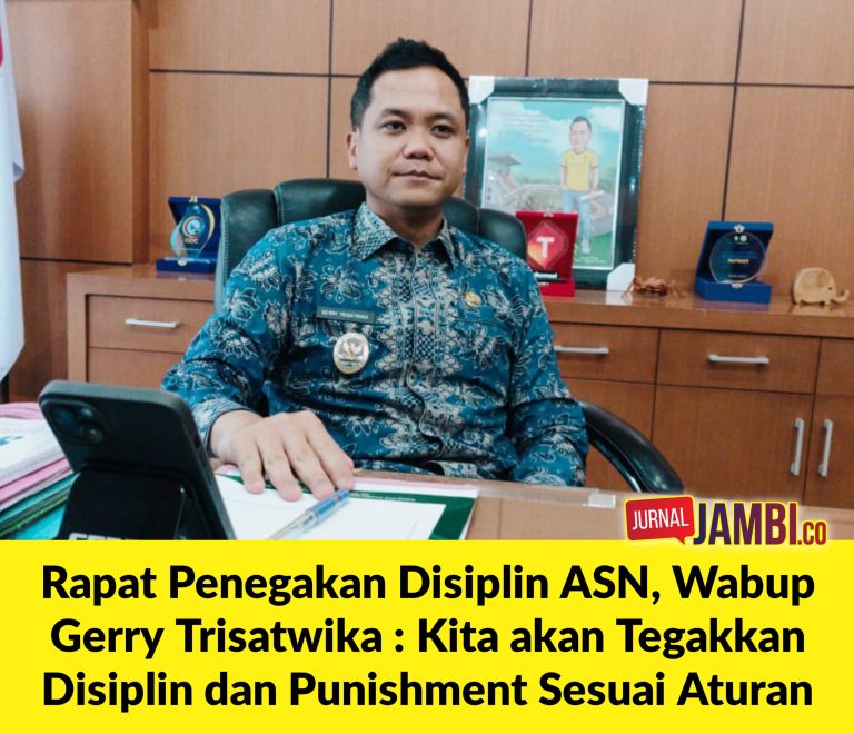 Wakil Bupati Sarolangun Gerry trisatwika Pimpin Rapat Penegakan disiplin ASN dilingkungan Pemerintah kabupaten Sarolangun